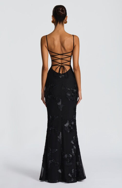 Nefertiti Maxi Dress - Black Dress Fardora Premium Exclusive Design