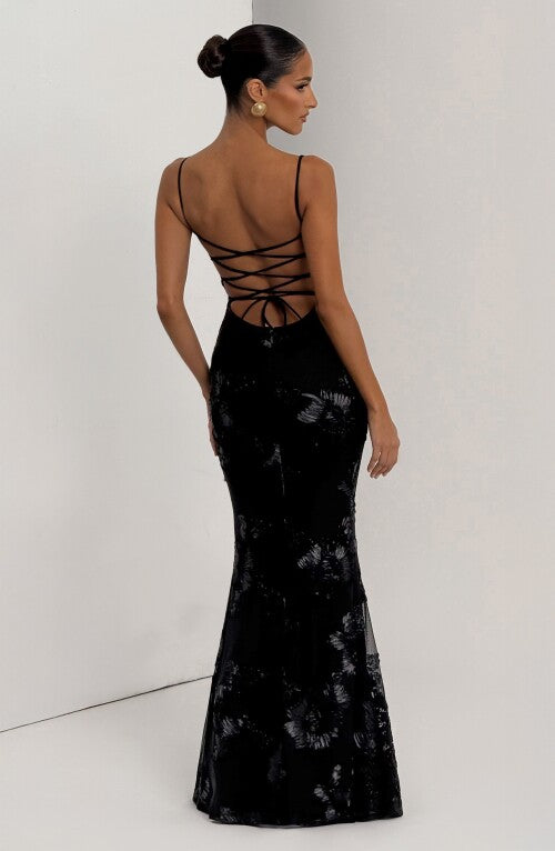 Nefertiti Maxi Dress - Black Dress Fardora Premium Exclusive Design