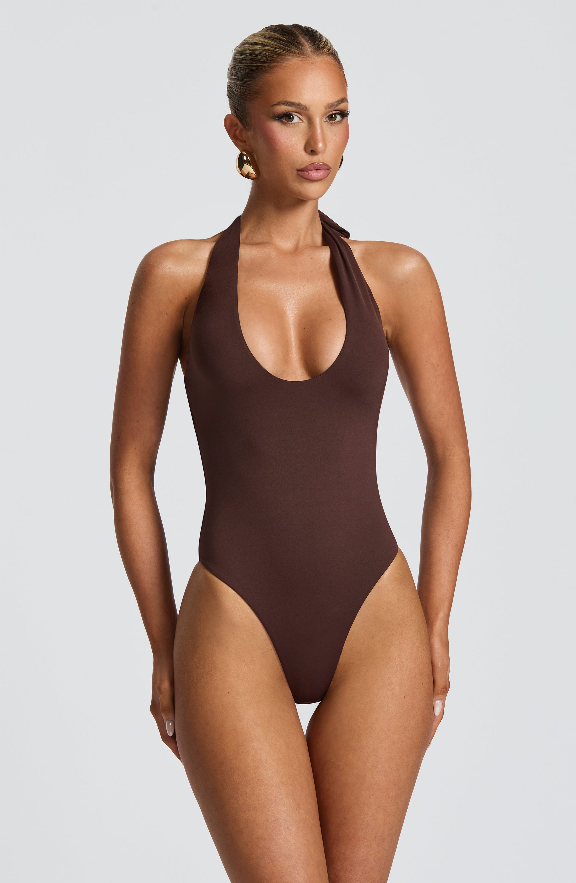 Odele Bodysuit - Plum Brown Bodysuits Fardora Premium Exclusive Design