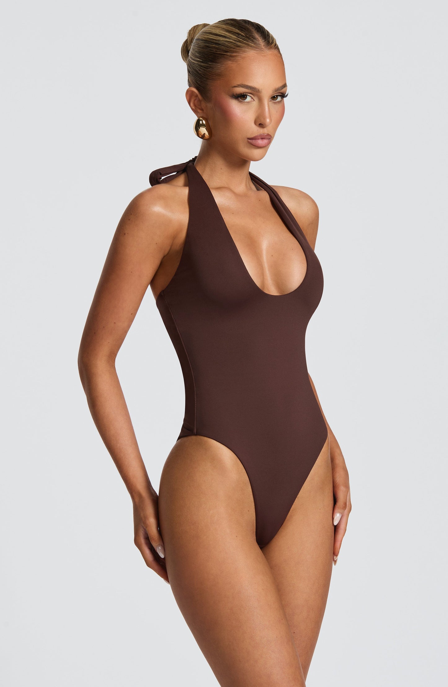 Odele Bodysuit - Plum Brown Bodysuits Fardora Premium Exclusive Design