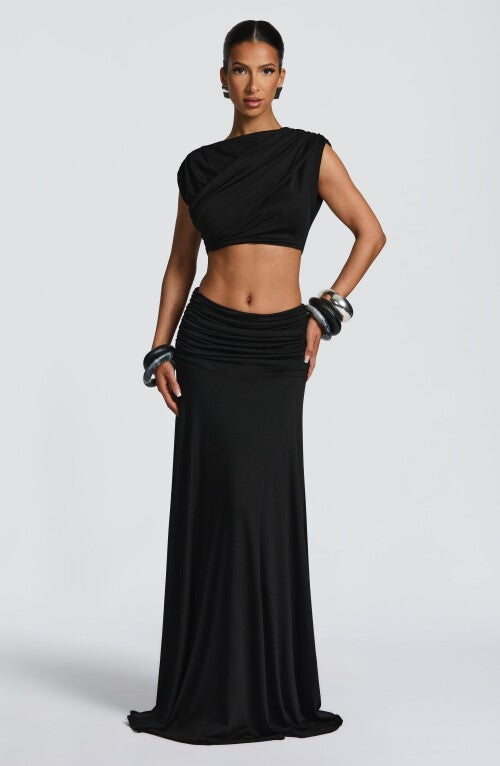 Paige Maxi Skirt - Black Skirt Fardora Premium Exclusive Design