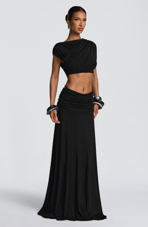 Paige Maxi Skirt - Black Skirt Fardora Premium Exclusive Design