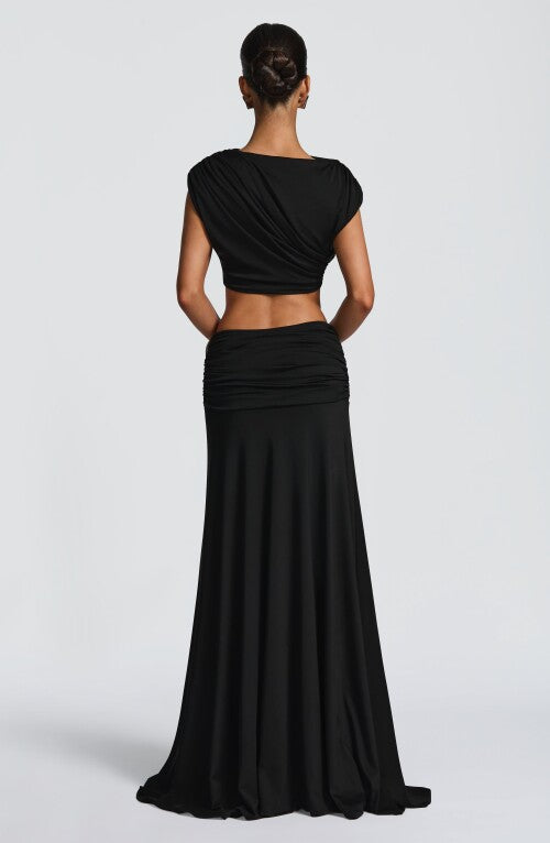 Paige Maxi Skirt - Black Skirt Fardora Premium Exclusive Design