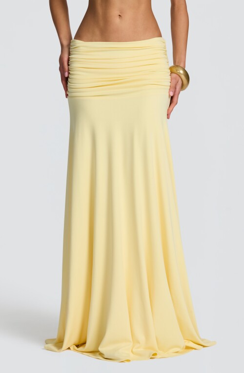 Paige Maxi Skirt - Lemon Skirt Fardora Premium Exclusive Design