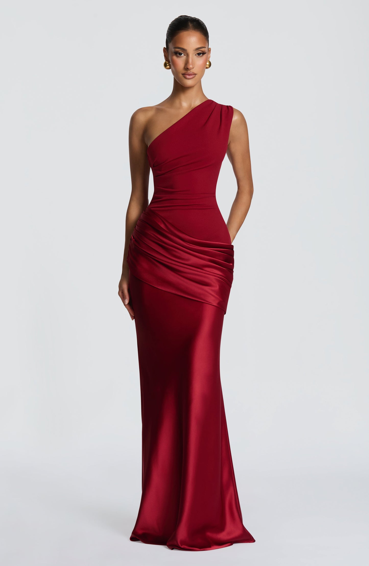 Sadona Maxi Dress - Deep Red Dress Fardora Premium Exclusive Design