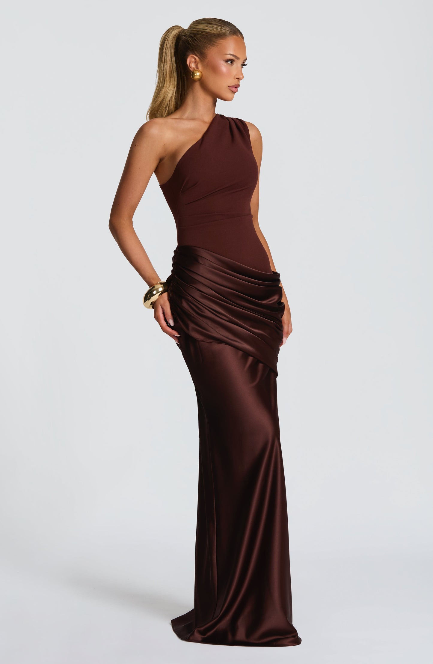 Sadona Maxi Dress - Plum Brown Dress Fardora Premium Exclusive Design