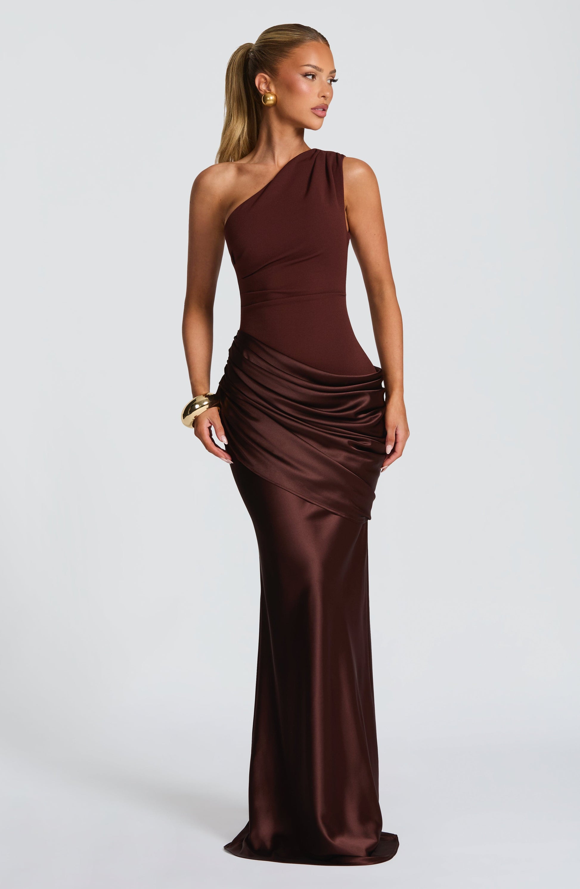 Sadona Maxi Dress - Plum Brown Dress Fardora Premium Exclusive Design