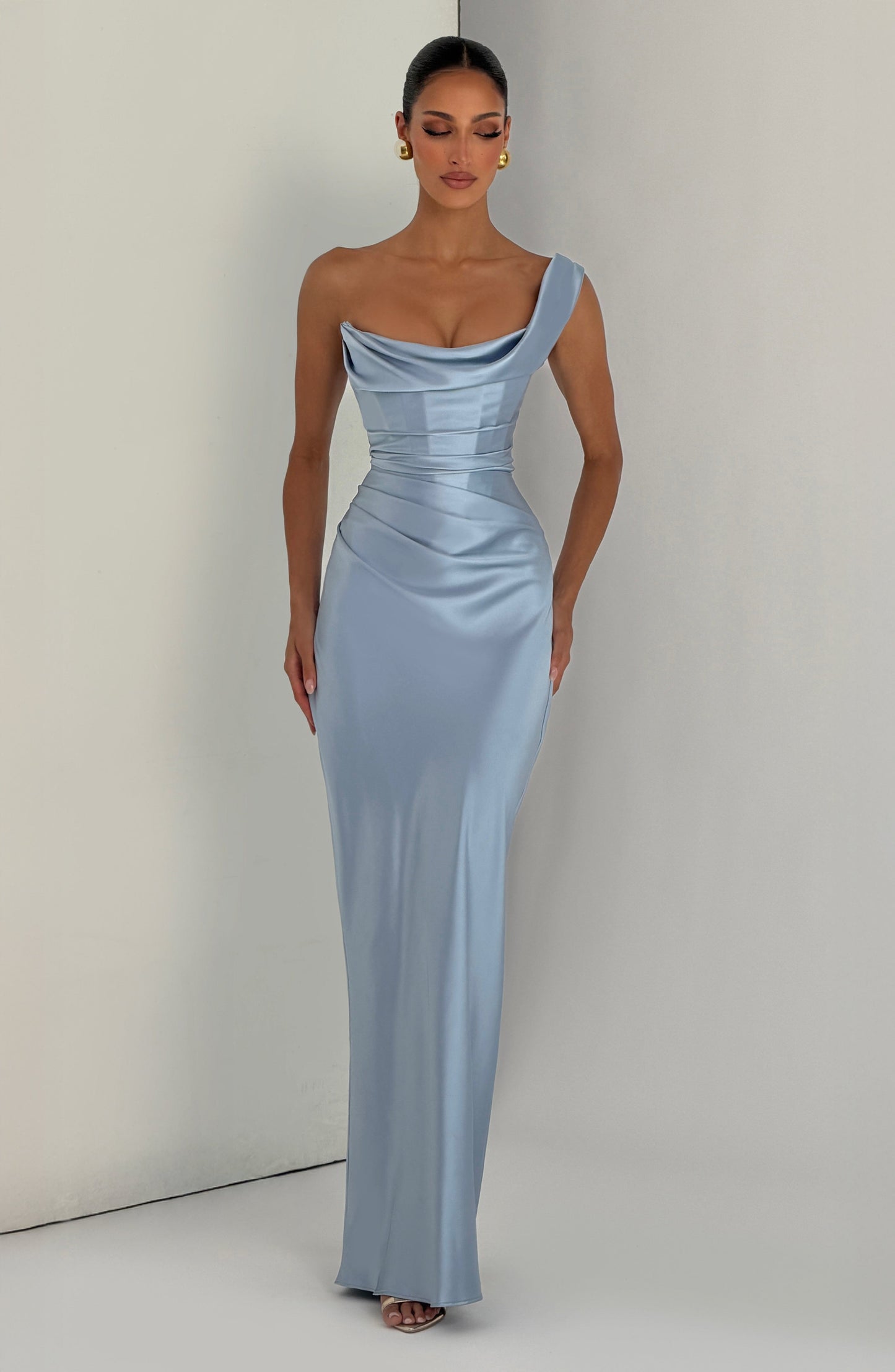 Thalassa Maxi Dress - Glacier Blue Dress Fardora Premium Exclusive Design