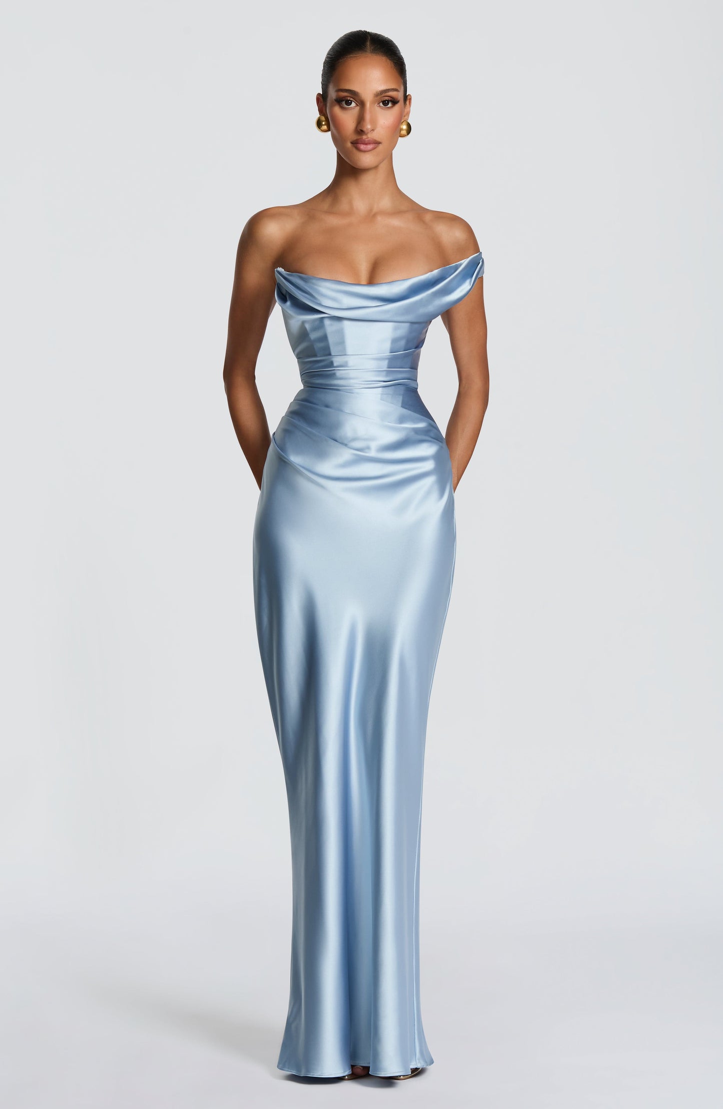 Thalassa Maxi Dress - Glacier Blue Dress XS Fardora Premium Exclusive Design