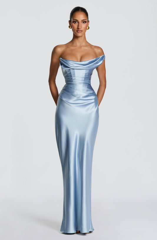 Thalassa Maxi Dress - Glacier Blue Dress XS Fardora Premium Exclusive Design