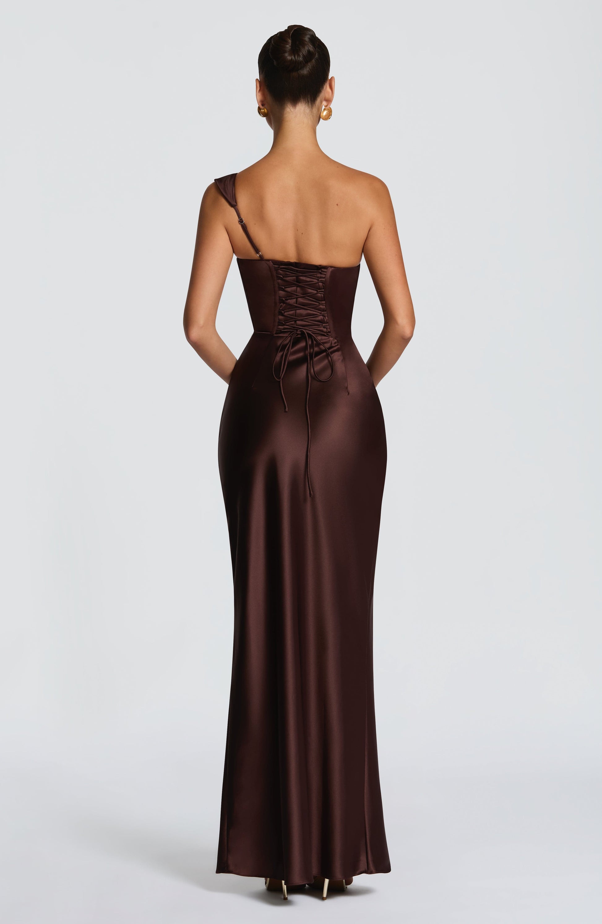 Thalassa Maxi Dress - Plum Brown Dress Fardora Premium Exclusive Design
